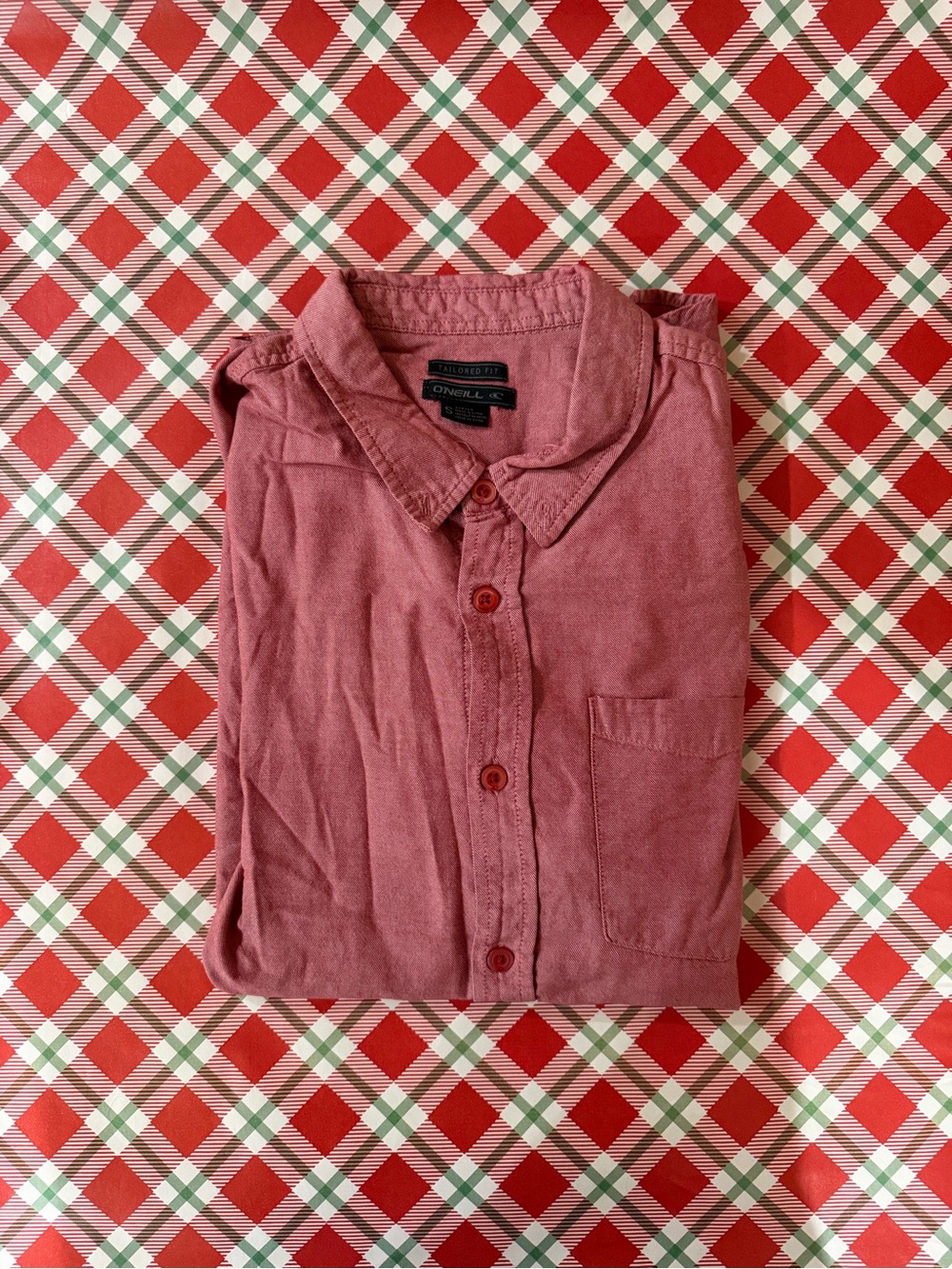 O'Neill Men's Short-Sleeve Button-Up Shirt in Rose